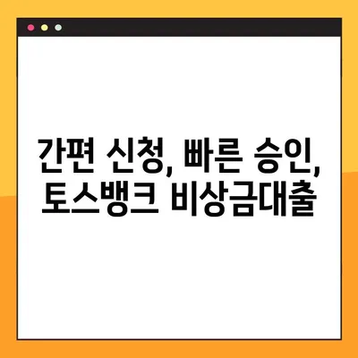 토스뱅크 비상금대출, 10분 만에 신청부터 승인까지 완료! | 비상금, 빠른 대출, 간편 신청