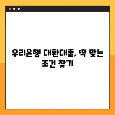 우리은행 대환대출 완벽 가이드| 궁금증 해결 & 성공 전략 | 대환대출, 금리 비교, 신청 방법, 성공 사례