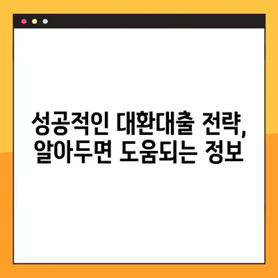우리은행 대환대출 완벽 가이드| 궁금증 해결 & 성공 전략 | 대환대출, 금리 비교, 신청 방법, 성공 사례