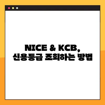 내 신용등급 점수 확인하고 올리는 방법! NICE & KCB 신용등급 관리 가이드 | 신용등급 조회, 신용등급 상승, 신용 관리 팁