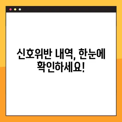 신호위반 과태료 벌금, 1분 만에 조회하는 방법 총정리 | 과태료 조회, 벌금 조회, 범칙금 조회, 위반 내역 확인