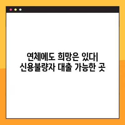 연체자도 대출 가능한 곳 TOP 14| 숨겨진 대출 정보 찾기 | 연체, 신용불량, 대출, 금융, 정보