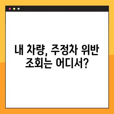 주정차위반 조회 & 과태료 납부, 이제 헷갈리지 마세요! | 간편 조회부터 납부까지 완벽 가이드 |