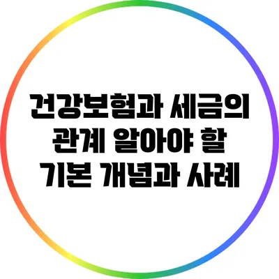 건강보험과 세금의 관계: 알아야 할 기본 개념과 사례