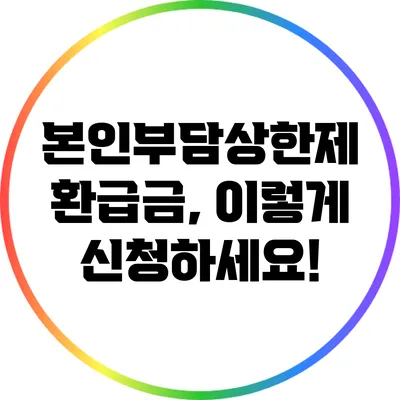 본인부담상한제 환급금, 이렇게 신청하세요!