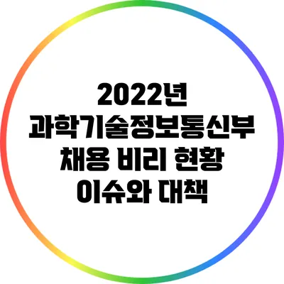 2022년 과학기술정보통신부 채용 비리 현황: 이슈와 대책