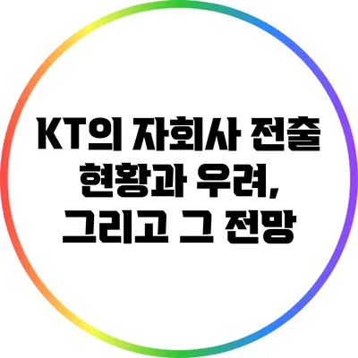 KT의 자회사 전출 현황과 우려, 그리고 그 전망