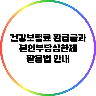 건강보험료 환급금과 본인부담상한제 활용법 안내
