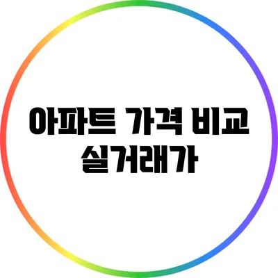 아파트 가격 비교: 실거래가