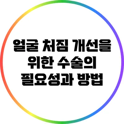 얼굴 처짐 개선을 위한 수술의 필요성과 방법