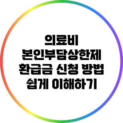 의료비 본인부담상한제 환급금 신청 방법 쉽게 이해하기