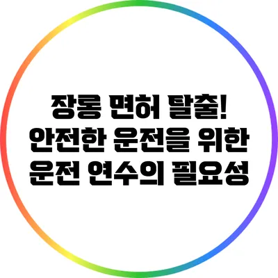 장롱 면허 탈출! 안전한 운전을 위한 운전 연수의 필요성