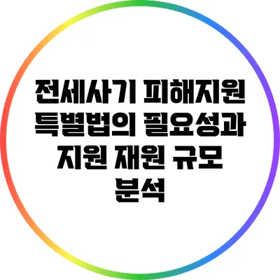 전세사기 피해지원 특별법의 필요성과 지원 재원 규모 분석