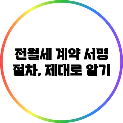 전월세 계약 서명 절차, 제대로 알기