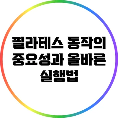 필라테스 동작의 중요성과 올바른 실행법