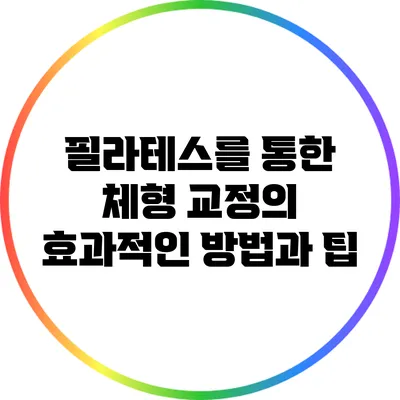 필라테스를 통한 체형 교정의 효과적인 방법과 팁