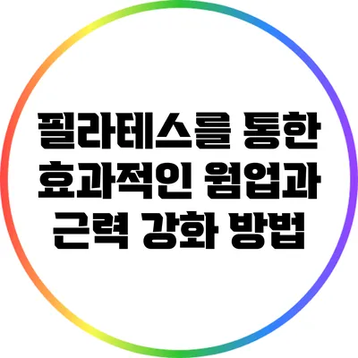 필라테스를 통한 효과적인 웜업과 근력 강화 방법