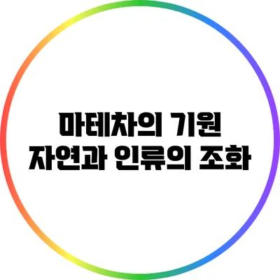 마테차의 기원: 자연과 인류의 조화