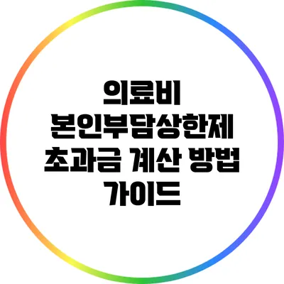 의료비 본인부담상한제 초과금 계산 방법 가이드