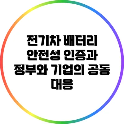 전기차 배터리 안전성 인증과 정부와 기업의 공동 대응