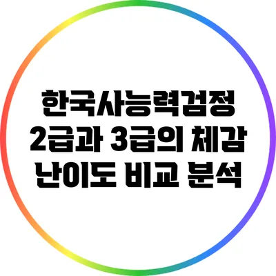 한국사능력검정 2급과 3급의 체감 난이도 비교 분석