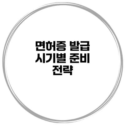 면허증 발급 시기별 준비 전략